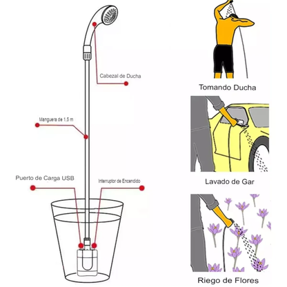 Ducha Portable Recargable