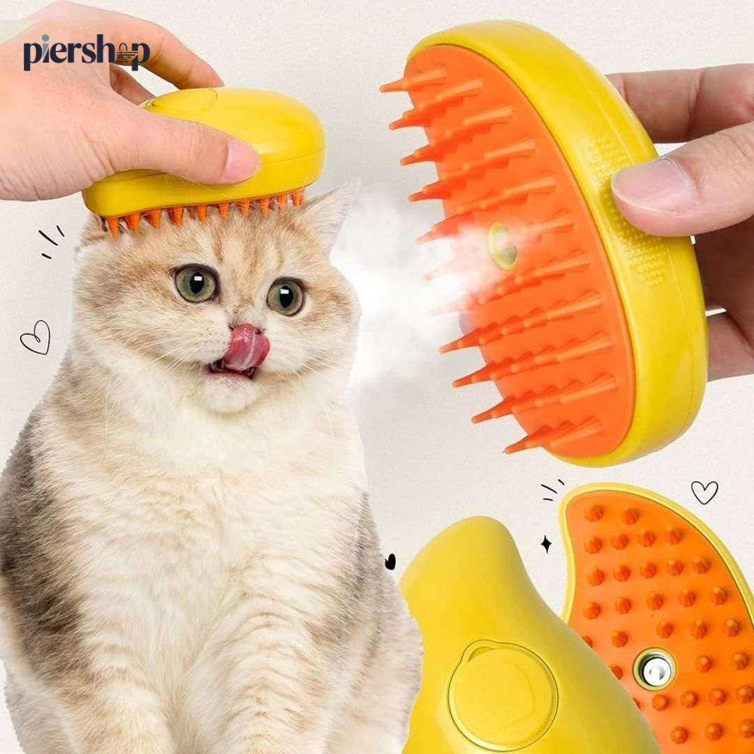 Cepillo eléctrico para mascotas con vaporizador